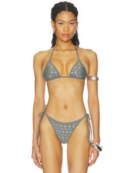 lovewave - Cinque Women's Adjustable Strap Bikini Top Stone Gray