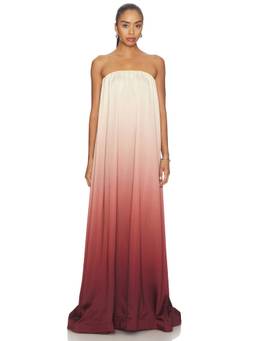 L'IDEE - Costiera Women's Strapless Satin Maxi Dress Souffle