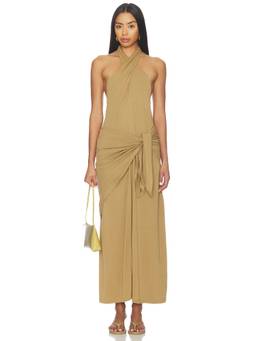LIONESS - Heavenly Women's Halter Neck Maxi Dress Topaz