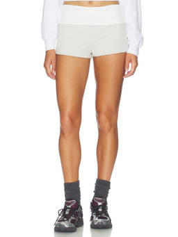 LIONESS - Leisure Women's Foldover Waist Jersey Shorts Grey