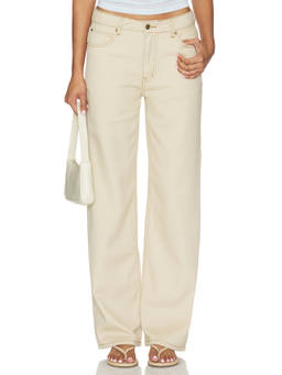 LIONESS - Top Model Women's Mid-Waist Wide Leg Jeans Taupe