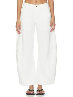LIONESS - Sideline Women's High-Waist Wide-Leg Palazzo Pants White