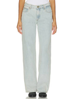 LIONESS - Top Model Women's Mid-Waist Straight-Leg Jeans Light Denim Blue