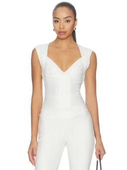 LIONESS - Princess Women's Pintuck Sleeveless Tank Top White