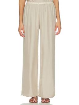 La Ligne - Freya Women's Elastic Waist Wide-Leg Palazzo Pants Beige