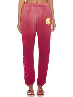 Lauren Moshi - Chantria Women's Pull-On Ombre Sweatpants Maroon