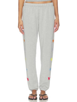 Lauren Moshi - Tanzy Women's Stretch Fleece Boyfriend Jogger Set Heather Grey