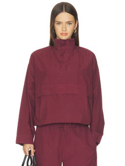 LESET - Kyoto Women's Hooded Zip Anorak Jacket Maroon