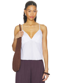 LESET - Yoko Triangle Women's Adjustable Strap Tank Top White