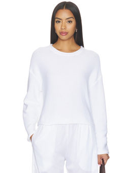 LESET - Mae Women's Crew Neck Knit Top Parchment