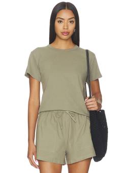 LESET - Women's 100% Cotton Crew Neck T-Shirt Cypress