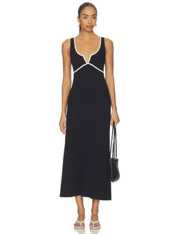 L SPACE - Sayge Women's Ribbed Jersey Sleeveless Maxi Dress Black