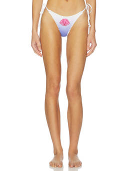 L SPACE - Lennox Women's Beaded Tie-Up Bikini Bottom Blue