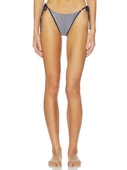 L SPACE - Banning Women's Side Tie Bikini Bottom Midnight Blue