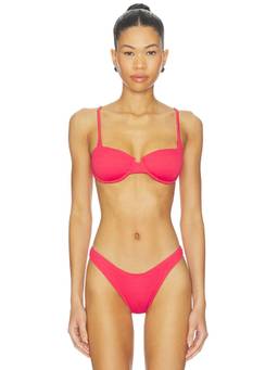 L SPACE - Pucker Belle Women's Underwire Bikini Top Pink