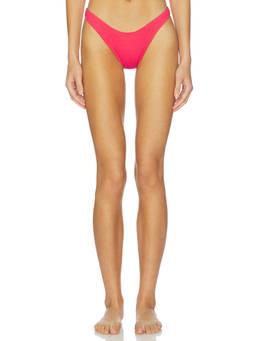 L SPACE - Pucker Women's Pull-On Bikini Bottom Pink