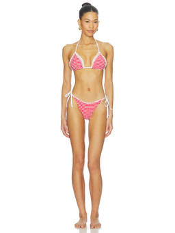 L SPACE - Samba Women's Side Tie Bikini Bottom Red
