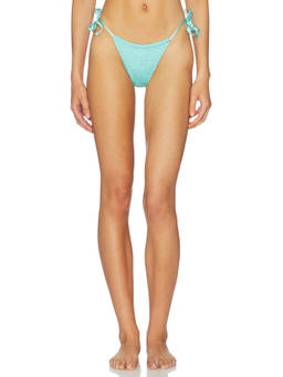 Maaji - Indigo Veil Women's Smocked Side Tie Bikini Bottom Pastel Blue