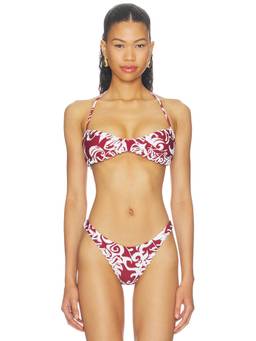 Miaou - Rio Women's Unpadded Halter Neck Bikini Top Red