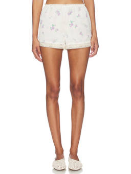 Maude Club - Jarvis Women's Pull-On Lace Trim Shorts Pink
