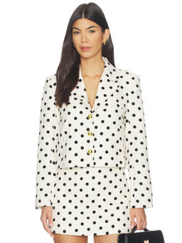 Maude Club - Marine Women's Tailored Tweed Single-Breasted Blazer White