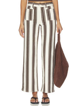 Madewell - Emmy Women's Mid-Waist Wide Leg Trousers Brown