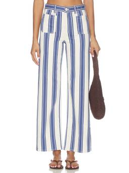 Madewell - Emmy Women's High-Waist Stretch Wide-Leg Trousers Blue