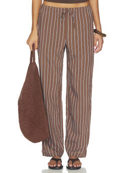Madewell - Pull On Women's Drawstring Wide Trousers Brown