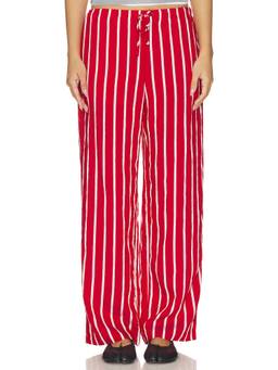 Madewell - Women's Pull-On Drawstring Wide-Leg Palazzo Pants Red