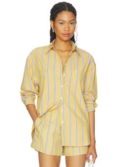 Madewell - Easy Washed Poplin Women's Striped Button-Down Shirt Chantrelle