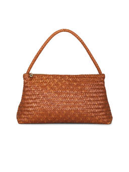 Madewell - Handwoven Leather Zip Shoulder Bag Burnt Sienna