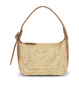 Madewell - Organic Raffia Suede Trim Handbag Multi-Color