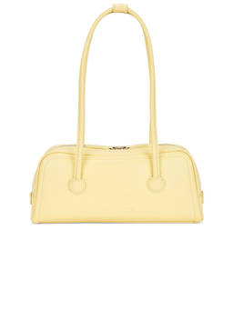 MARGESHERWOOD - Soft Boston Leather Shoulder Bag Yellow
