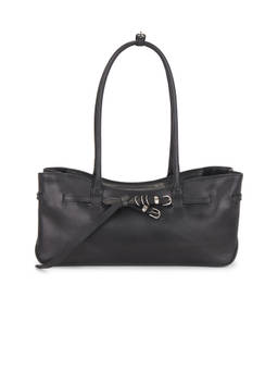 MARGESHERWOOD - Grandma Used Leather Shoulder Bag Black