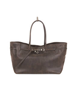 MARGESHERWOOD - Grandma Used Leather Tote Bag Sepia
