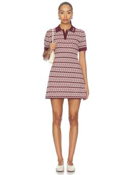 Malbon - Knit Polo Women's Button Front Mini Dress Raspberry
