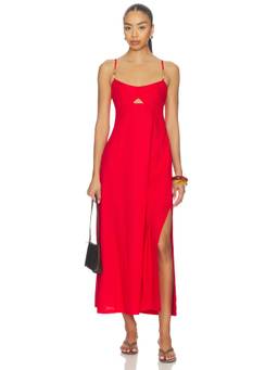 MINKPINK - Rhodes Twist Front Women's Cutout Maxi Dress Red