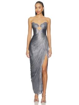 Maria Lucia Hohan - Amisha Women's Strapless Cutout Maxi Dress Nightfall