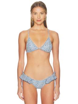 Montce - Kiki Women's Unpadded Adjustable Strap Bikini Top Blue