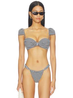 Montce - Cabana Women's Unpadded Back Tie Bikini Top Black