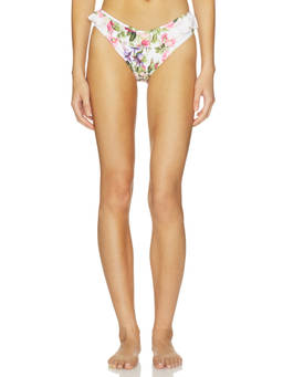 Montce - Luana Women's Ruffle Trim Pull-On Bikini Bottom Pink