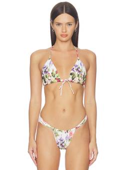 Montce - Emma Female Halter Tie-Up Unpadded Bikini Top Multi-Color