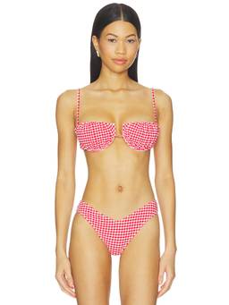 Montce - Petal Women's Underwire Unpadded Bikini Top Red