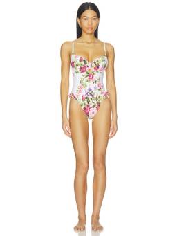Montce - Devin Ruffle Women's Keyhole One-Piece Swimsuit Pink