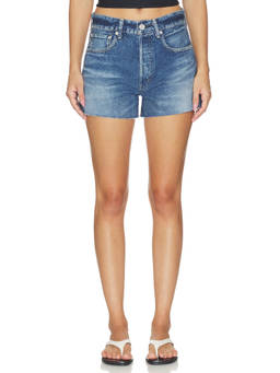 Moussy Vintage - Oceanside Women's High-Waist 5-Pocket Denim Shorts Blue