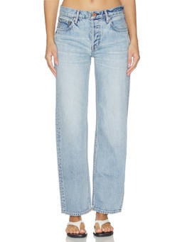 Moussy Vintage - Covington Women's Low-Waist Straight-Leg Jeans Light Blue