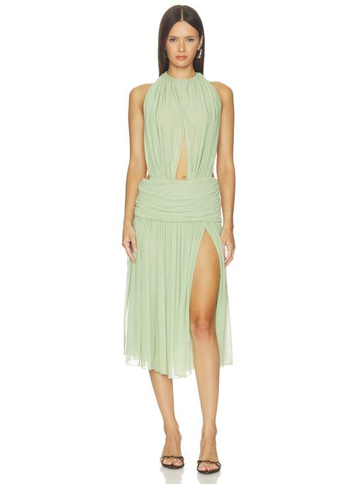mirror palais green dress Buy La Piscine Women's Halter Neck Open Back Midi (L) Online TopPlus