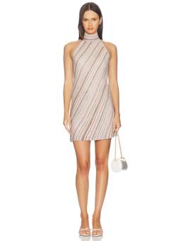 Missoni - Women's Sleeveless Halter Neck Mini Dress Pink
