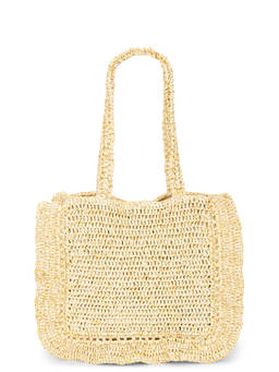 Nikki Beach - Kamila Raffia Tote Bag Natural & Gold