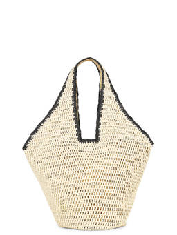 Nikki Beach - Kayla Raffia Tote Bag Natural & Black